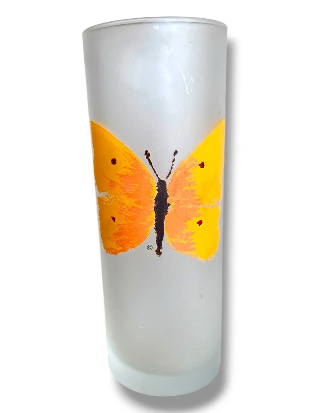 Dartington designs highball/Tom Collins glass, only the yellow butterfly one